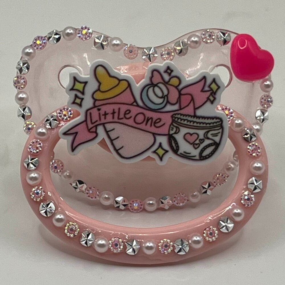 Transparent Pink Adult Pacifier